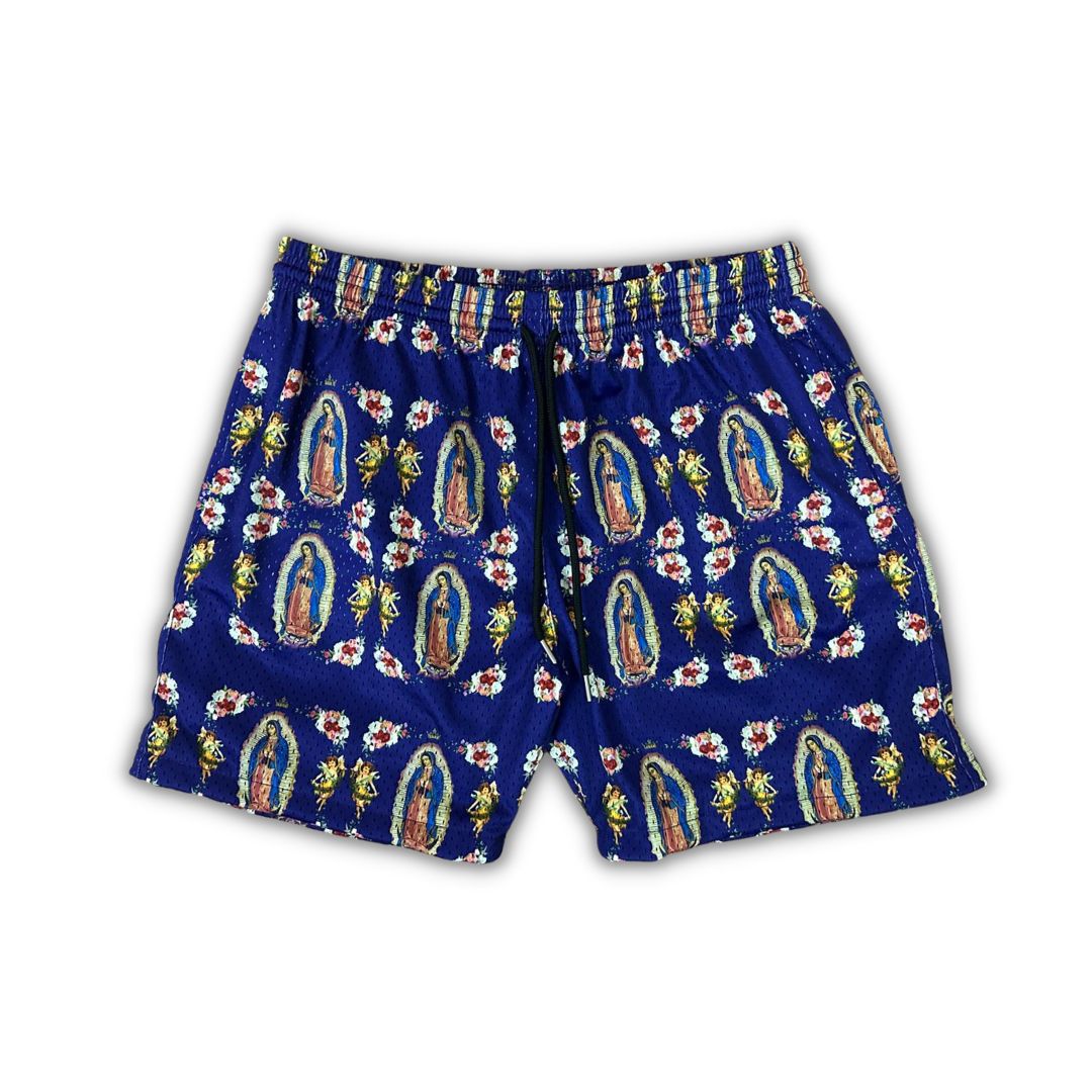 Virgen De Guadalupe Azul Shorts