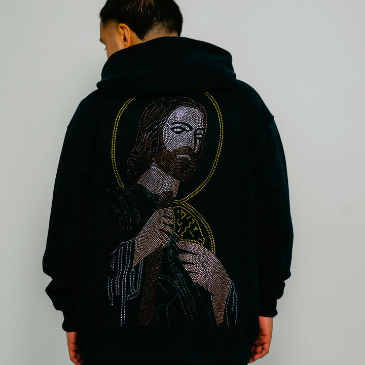 "San Judas" Rhinestone Hoodie