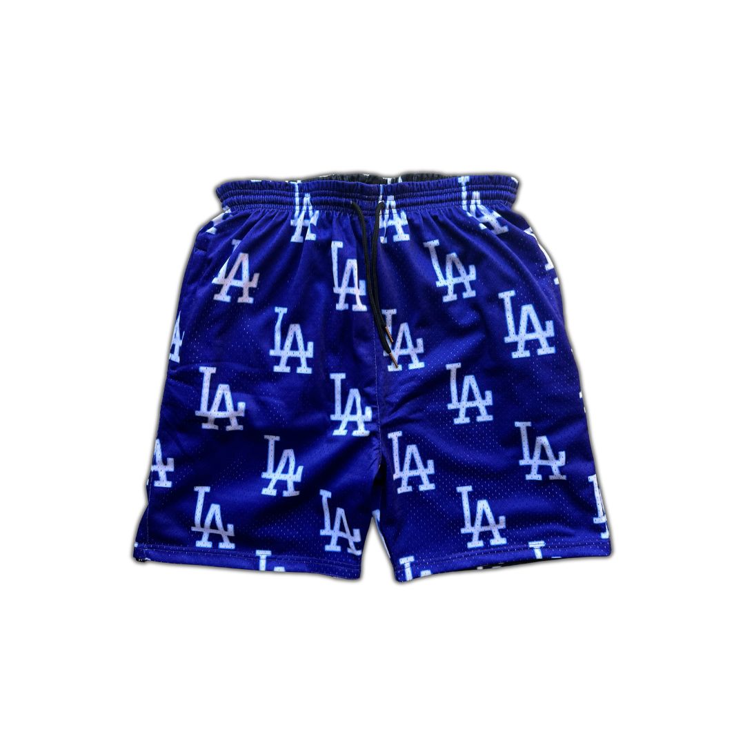 "LA" Reversible Shorts (Negro/Azul)