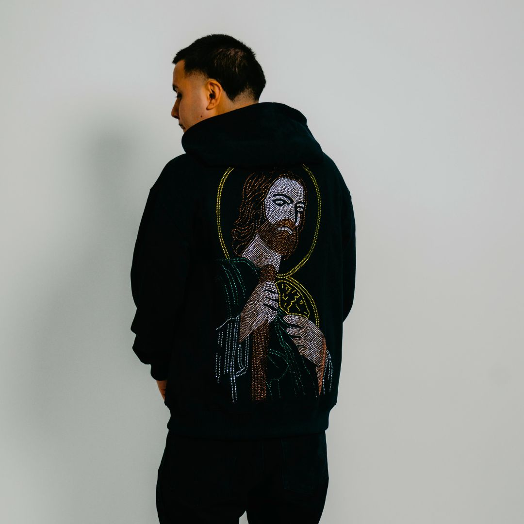 "San Judas" Rhinestone Hoodie