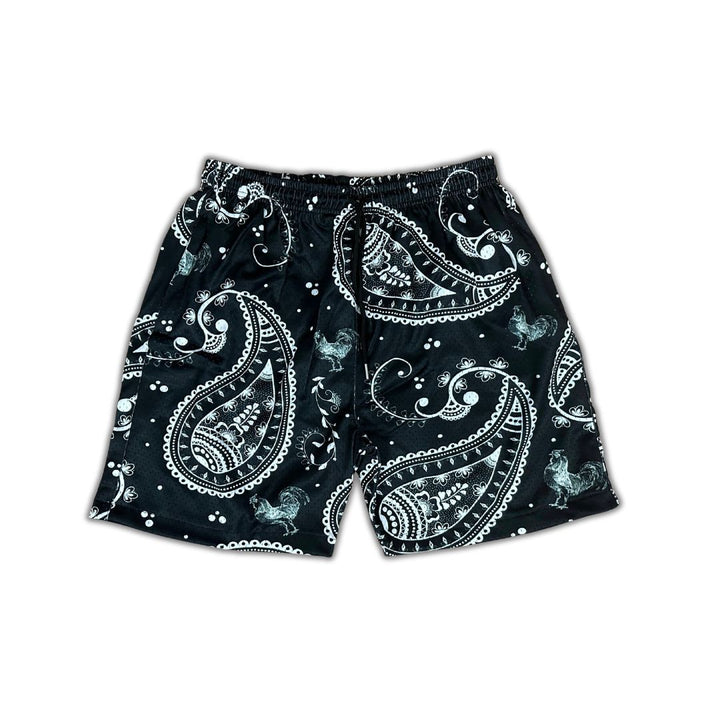 "Gallo Paisley" Shorts (Negro)