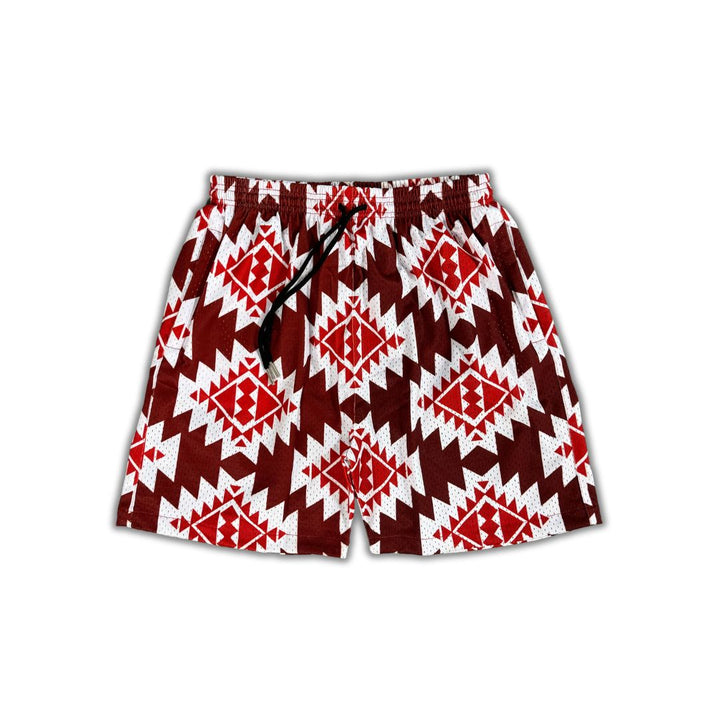 "Azteca" (Rojo) Shorts