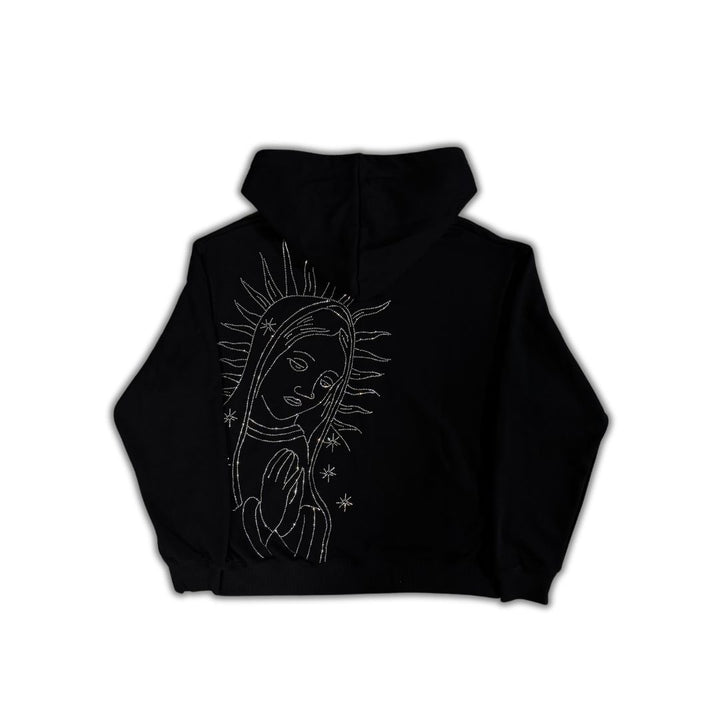 "Virgencita v2" Rhinestone Hoodie