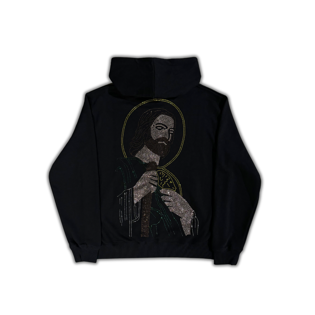 "San Judas" Rhinestone Hoodie